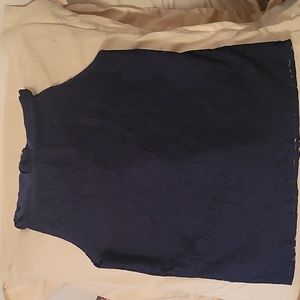 TRINA TURK Blue Lace Tank Top sz xs